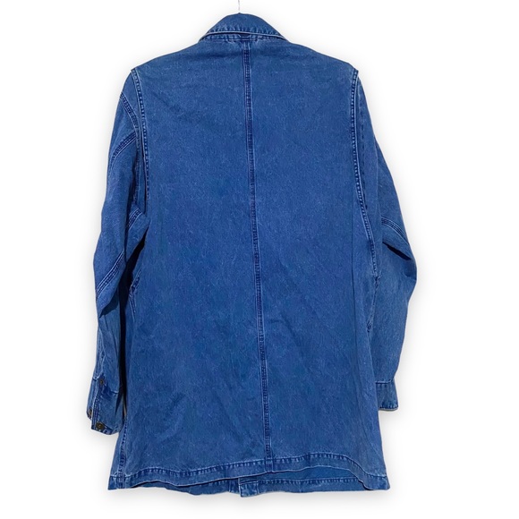 Timberland Chore Jacket Coat Denim M L XL XXL Chest 54” Blue Utility Oversized - Picture 11 of 16